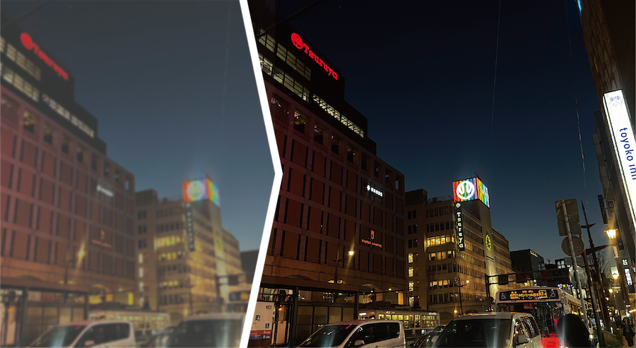 夜景の見え方の違いイメージ画像